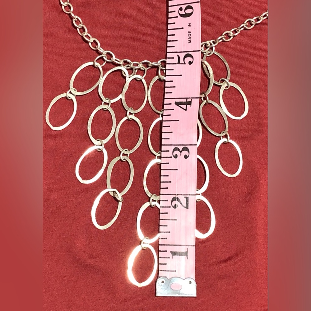 Judith Bright Oval Heavy Link Cascading Necklace Custom Made 925 Sterling Silver - Picture 11 of 11